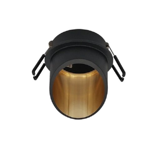 Светильник встраиваемый MaxLight CAST 91 BLACK 220В GU10 Черный/золото картинка 