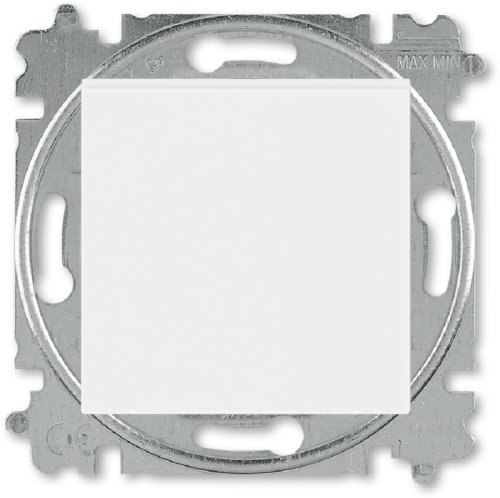 Переключатель кнопочный без рамки ABB EPJ Levit 1-кл. проходной белый/белый картинка