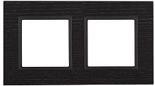 Рамка универсальная Эра Elegance 2-м. дерево черное дерево/антрацит картинка