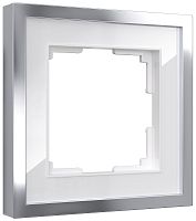 Рамка универсальная Werkel Baguette 1-м. металл белый/серебро картинка