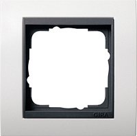 Рамка универсальная Gira Event Clear 1-м. белый матовый/антрацит