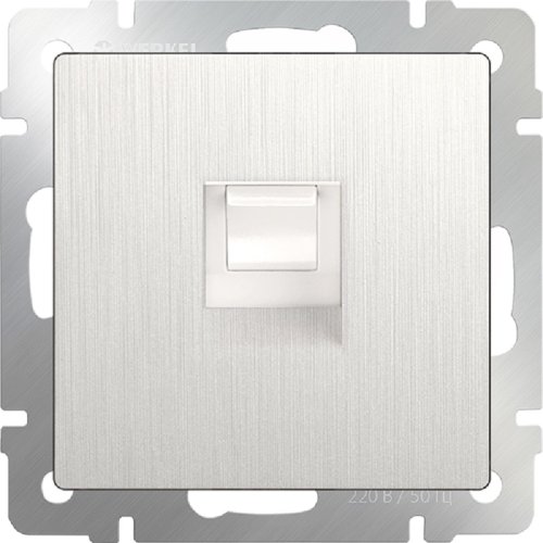 Розетка компьютерная без рамки Werkel 1-м. RJ45 5e перламутровый рифленый картинка фото 2