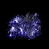 Гирлянда светодиодная "Мишура" Feron CL404 x20LED 3V 1.2W 2xAA Синия/0,5м картинка 