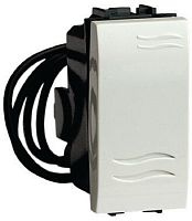 Выключатель кнопочный с подсветкой DKC Brava 1-м. 1 мод. черный картинка
