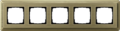 Рамка универсальная Gira ClassiX 5-м. бронза/бронза фото Рамка универсальная Gira ClassiX 5-м. бронза/бронза картинка