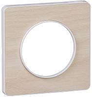 Рамка универсальная Schneider Electric Odace 1-м. дерево бук/белый картинка