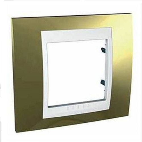 Рамка горизонтальная Schneider Electric Unica Хамелеон 1-м. золото/белый фото Рамка горизонтальная Schneider Electric Unica Хамелеон 1-м. золото/белый картинка