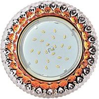 Светильник встраиваемый Ecola Кристалл H4 LD7009 GX53 220В 20/5Вт Золото/янтарь/125х90х35мм картинка 