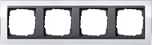 Рамка универсальная Gira Event Clear 4-м. белый глянец/антрацит картинка