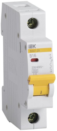 Выключатель автоматический IEK KARAT ВА47-29 1п 16А B 4,5кА картинка