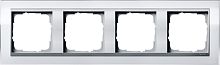Рамка универсальная Gira Event Clear 4-м. белый глянец/алюминий картинка