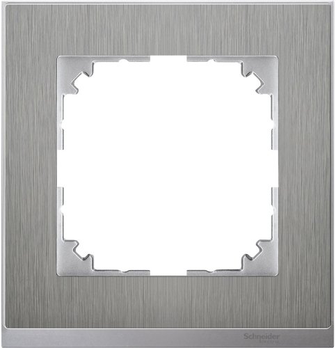 Рамка универсальная Schneider Electric Merten M-Pure Decor 1-м. нержавеющая сталь/алюминий картинка