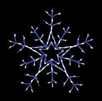 Гирлянда светодиодная Feron "Снежинка" LT004 100LED 4.8Вт IP20 Белый/синий картинка 