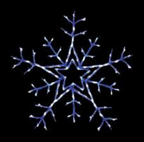 Гирлянда светодиодная Feron "Снежинка" LT004 100LED 4.8Вт IP20 Белый/синий картинка 