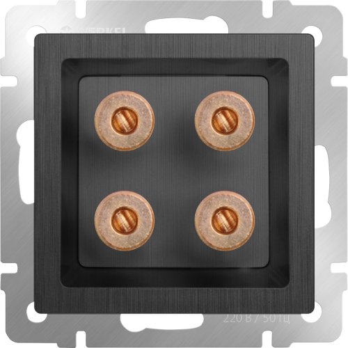 Розетка аудио без рамки Werkel 2-м. графит рифленый фото фото 2 Розетка аудио без рамки Werkel 2-м. графит рифленый картинка фото 2