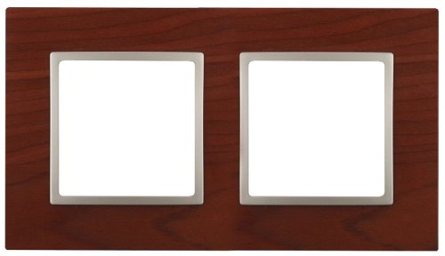 Рамка универсальная Эра Elegance 2-м. дерево вишня/шампань фото Рамка универсальная Эра Elegance 2-м. дерево вишня/шампань картинка