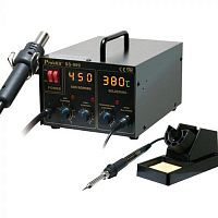 Паяльная станция Pro'sKit SS-989B паяльник 60Вт, фен 24л/мин, LED-индикация, антистат. защита)  картинка