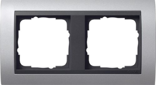 Рамка универсальная Gira Event Clear 2-м. алюминий/антрацит картинка