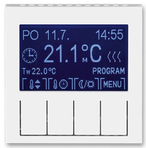Терморегулятор электронный с датчиком без рамки ABB EPJ Levit 0С +45С белый/ледяной картинка