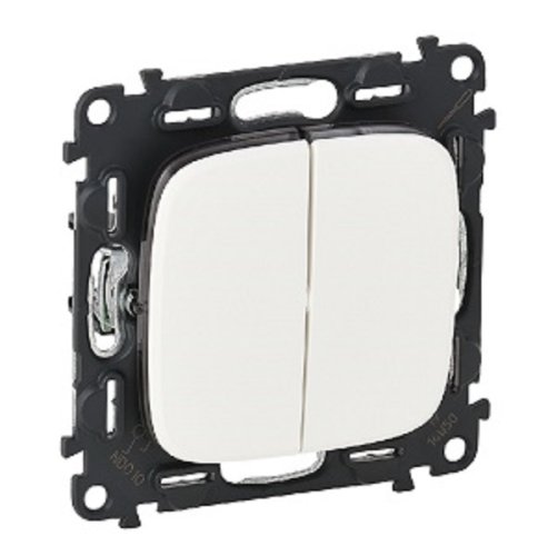 Выключатель без рамки Legrand Valena Allure 2-кл. белый картинка фото 2
