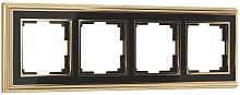 Рамка универсальная Werkel Palacio Classic 4-м. металл золото/черный картинка