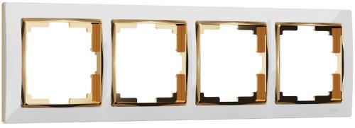 Рамка универсальная Werkel Snabb 4-м. белый/золото картинка