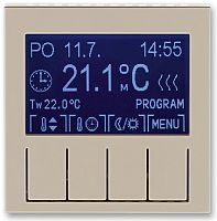 Терморегулятор электронный с датчиком без рамки ABB EPJ Levit 0С +45С кофе макиато/белый картинка