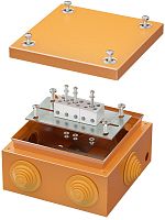 Коробка огнестойкая DKC Vulcan 150x150x80мм 5x10мм IP55 оранжевый