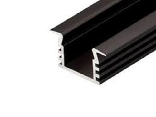 Профиль для светодиодной ленты встраиваемый Arlight PDS-F-2000 ANOD Black 2000x22x12.2мм, 200см картинка 