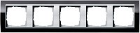 Рамка универсальная Gira Event Clear 5-м. черный/алюминий