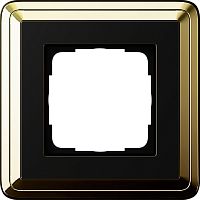 Рамка универсальная Gira ClassiX 1-м. латунь/черный картинка