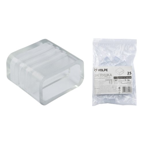 Заглушка торцевая Uniel UCW-K14 CLEAR 005 POLYBAG ULS 7х14 картинка  фото 2