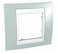 Рамка горизонтальная Schneider Electric Unica Хамелеон 1-м. морская волна/белый