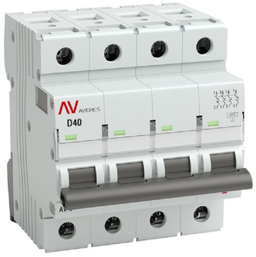 Выключатель автоматический EKF Averes AV-6 4п 40А D 6кА картинка
