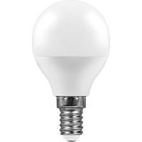 Лампа светодиодная Feron LB-95 G45 Шар E14 220В 7Вт 2700К 45х82мм картинка 
