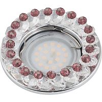 Светильник встраиваемый Fametto/Peonia DLS-P115 GU5.3 CHROME/CLEAR+PURPLE 55мм/50Вт картинка 