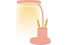 Светильник настольный Фарлайт с аккумулятором 12Вт розовый картинка 