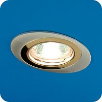 Светильник встраиваемый Италмак Orbita 51 1 22 MR16 65мм/50вт никель/золото картинка 