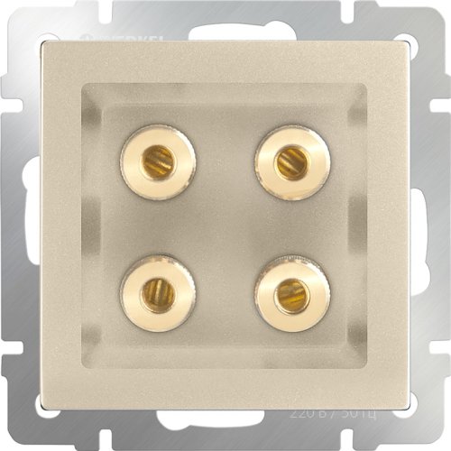 Розетка аудио без рамки Werkel 2-м. шампань металлик фото фото 2 Розетка аудио без рамки Werkel 2-м. шампань металлик картинка фото 2