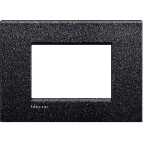 Рамка прямоугольная Legrand BTicino LivingLight 3 мод Черная лава  картинка фото 2