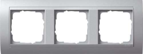 Рамка универсальная Gira Event Clear 3-м. алюминий/алюминий картинка