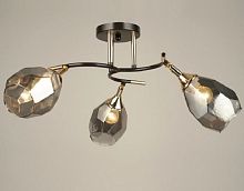 Люстра потолочная трехрожковая Мелодия Света Е27 220В Черный/золотой картинка 