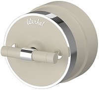 Переключатель-ретро пластик Werkel Retro Vintage 1-кл. проходной слоновая кость матовый/хром