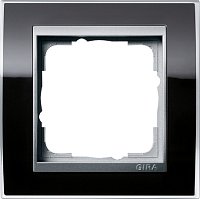 Рамка универсальная Gira Event Clear 1-м. черный/алюминий