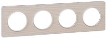 Рамка универсальная Schneider Electric Odace 4-м. дерево бук/белый картинка