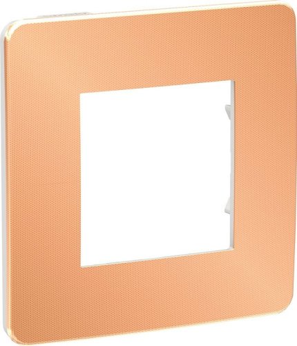 Рамка универсальная Schneider Electric Unica Studio Metal 1-м. медь/белый фото Рамка универсальная Schneider Electric Unica Studio Metal 1-м. медь/белый картинка