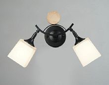 Бра двухрожковое Мелодия Света  E27 Черная/дерево картинка 