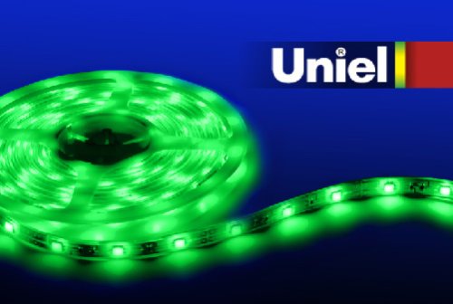 Светодиодная лента 220В Uniel ULS-2835-60LED/m-10mm-IP67-220V-8W/m-50M-Зеленый картинка  фото 2
