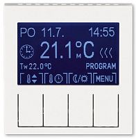 Терморегулятор электронный с датчиком без рамки ABB EPJ Levit 0С +45С жемчуг/ледяной картинка