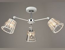 Люстра потолочная трехрожковая Мелодия Света Е27 Белый/хром фото Люстра потолочная трехрожковая Мелодия Света Е27 Белый/хром картинка